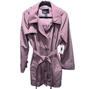 London Fog Aurora Belted Trench Coat – Mauve/Purple – Size XL